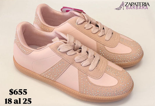 TENIS TROPICANA 921008 ROSA C/BRILLOS