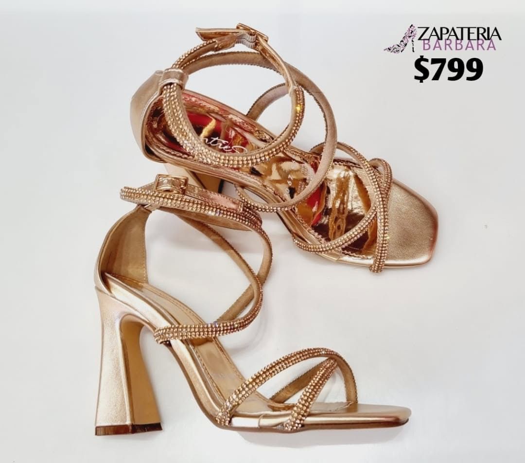 ZAPATILLA SENTIES 976 BRILLOS ORO ROSA