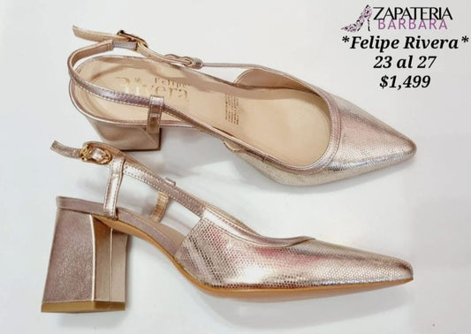 ZAPATILLA CERRADA FELIPE RIVERA 20715 ORO