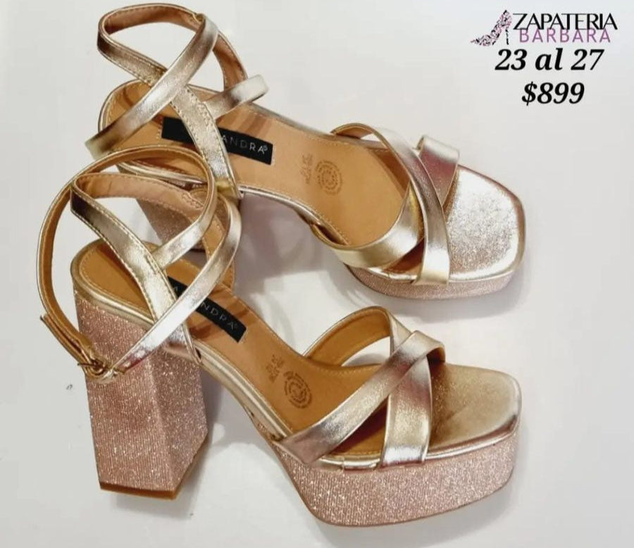 ZAPATILLA CON PLATAFORMA SALAMANDRA 3736 ORO