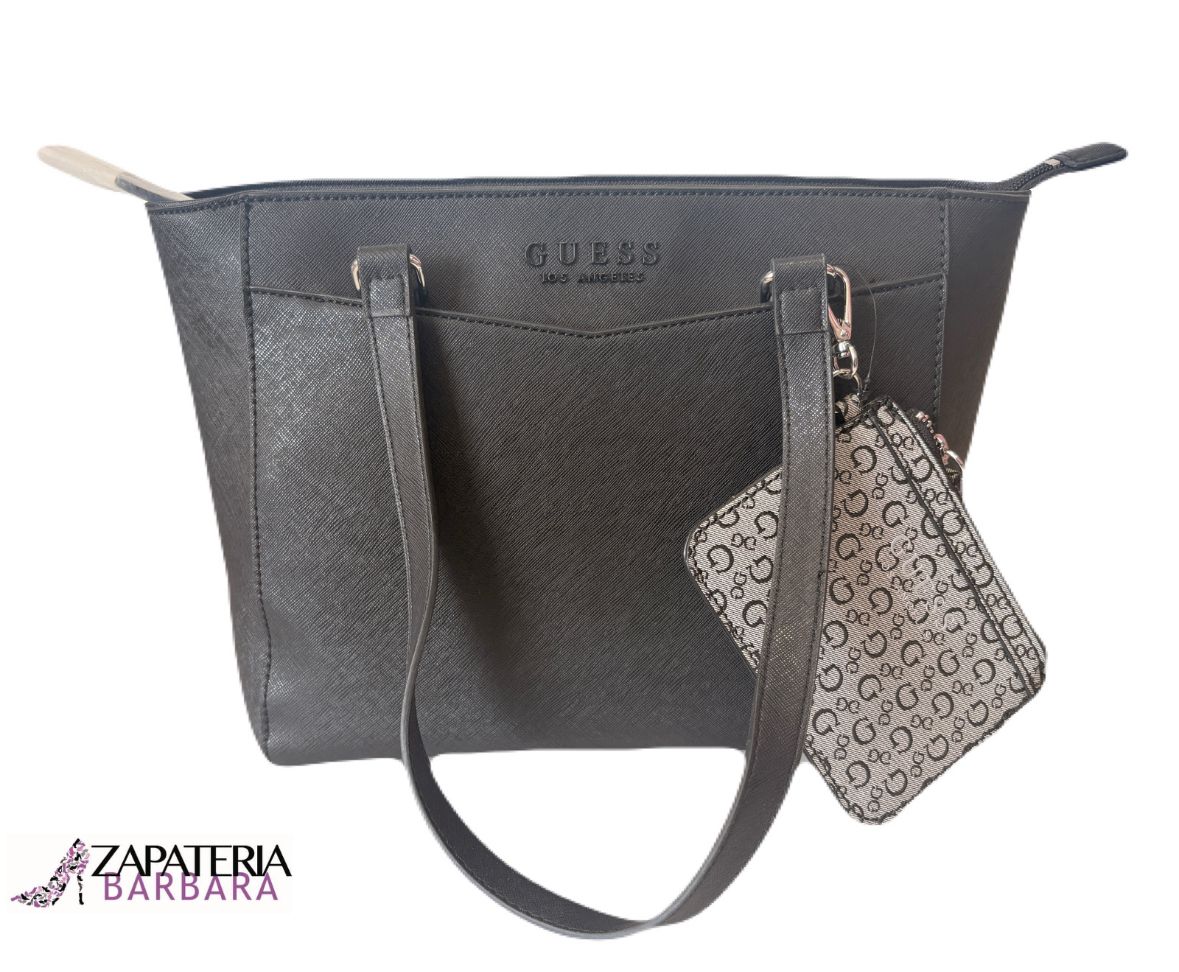 BOLSA GRANDE GUESS 2025 NEGRO C/MONEDERO GRIS