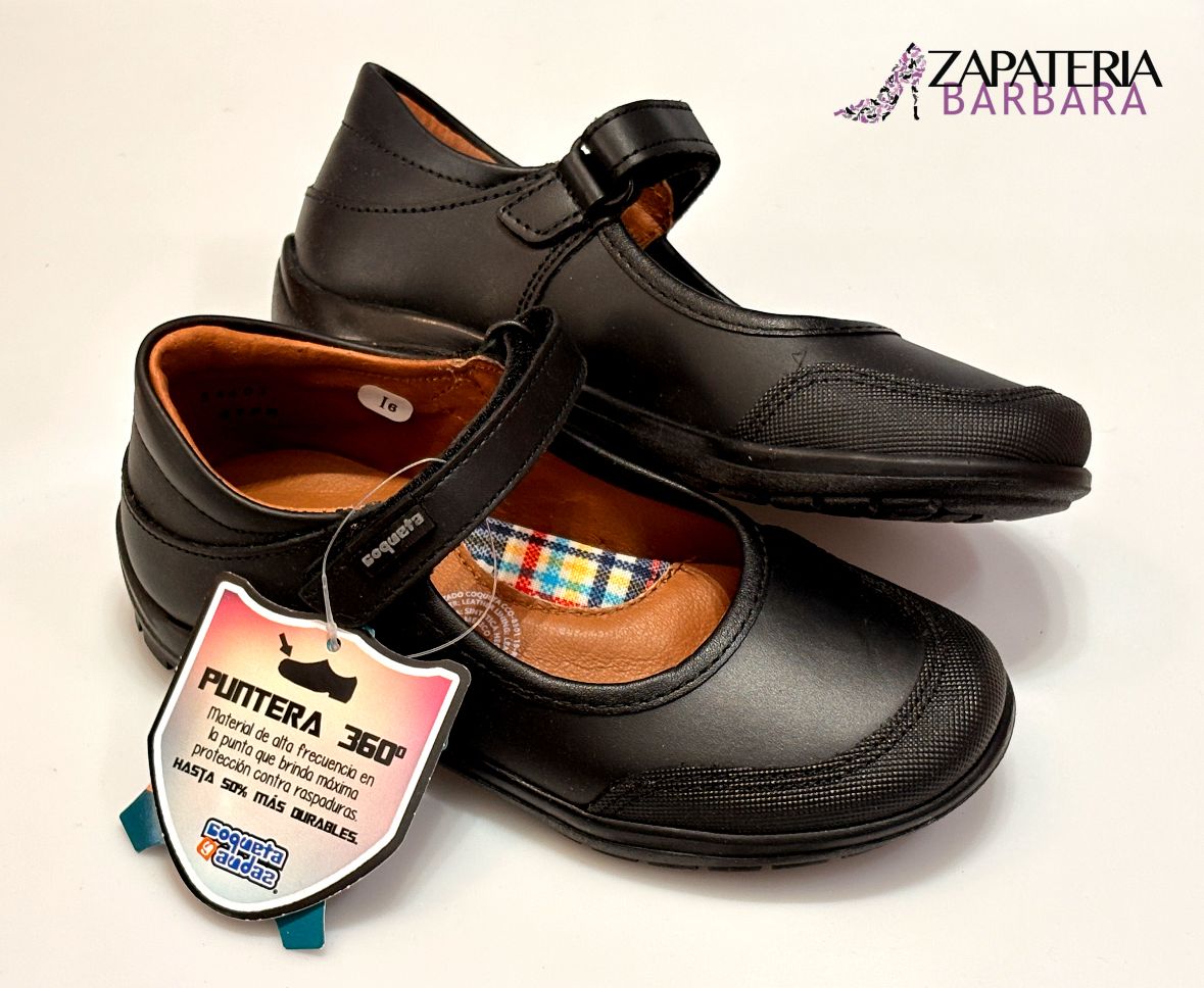 ZAPATO ESCOLAR COQUETA 54403 NEGRO ANTIRRASPONES