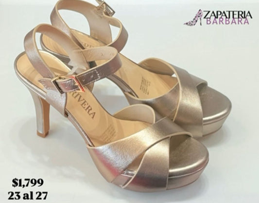 ZAPATILLA FELIPE RIVERA 11801 ORO ROSADO