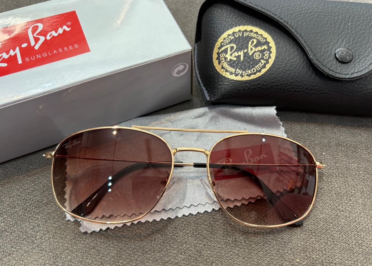 LENTES REPLICA RAYBAN 002 CAFE/DORADO