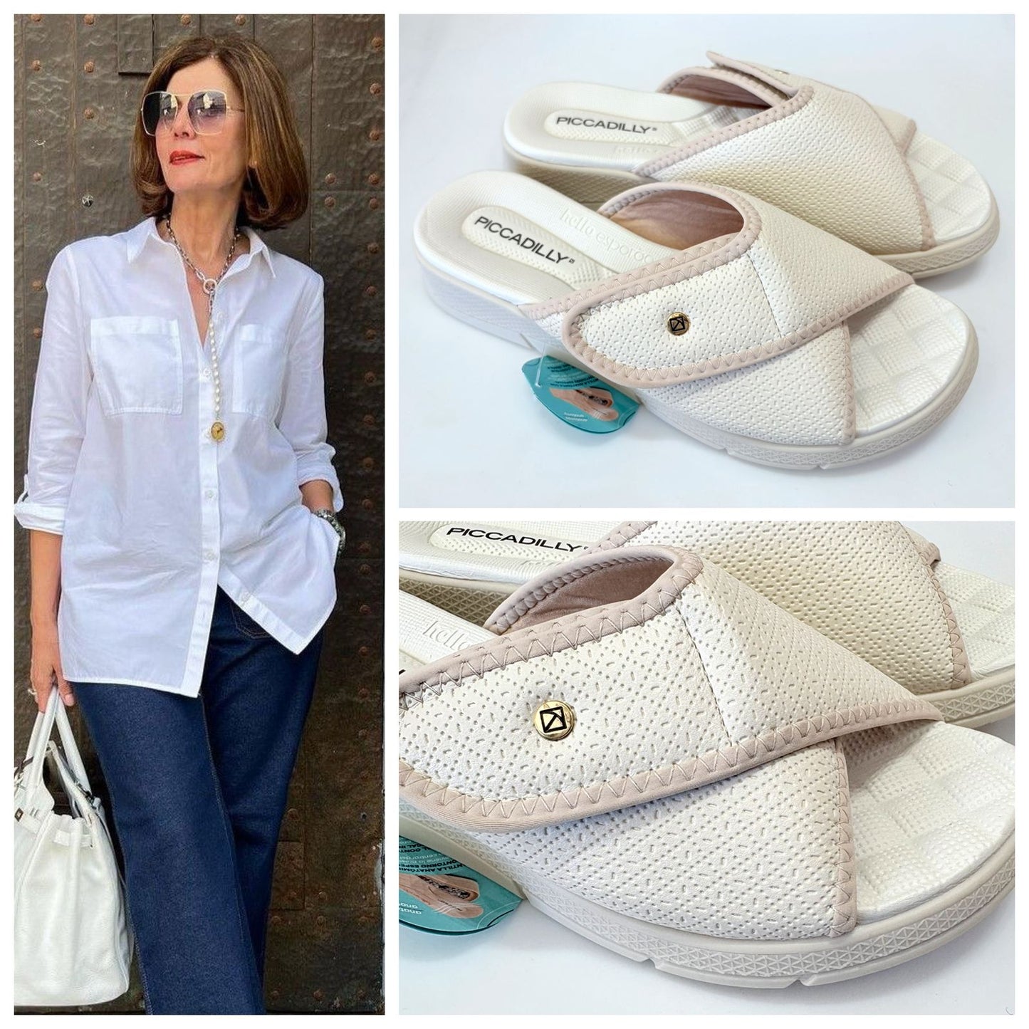 SANDALIA PICCADILLY 571012 VELCRO WHITE